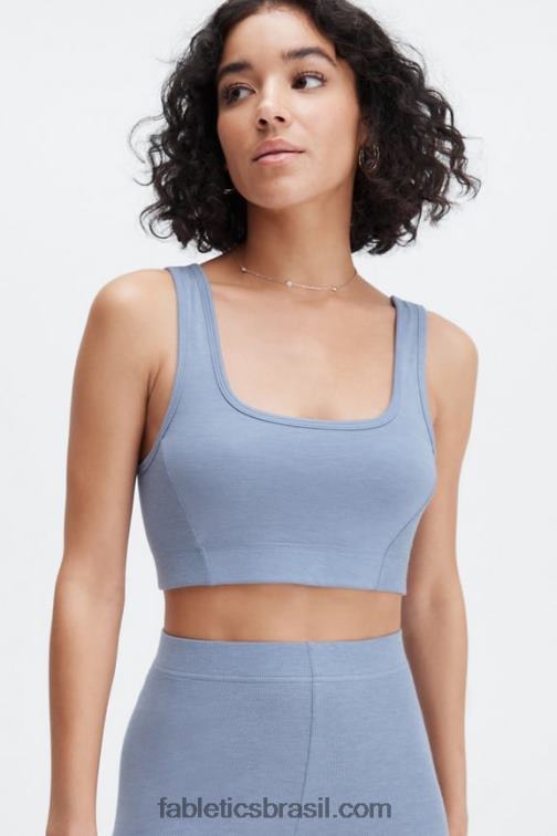 Fabletics jeans desbotado 420HR1551 soutien de malha com costas em busto restoreknit mulheres