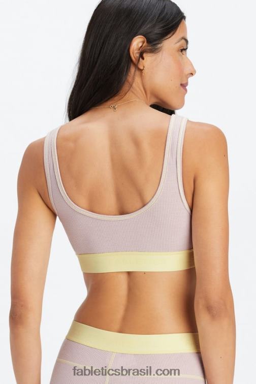 Fabletics lilás/manteiga silenciado 420HR1533 sutiã waffle mulheres