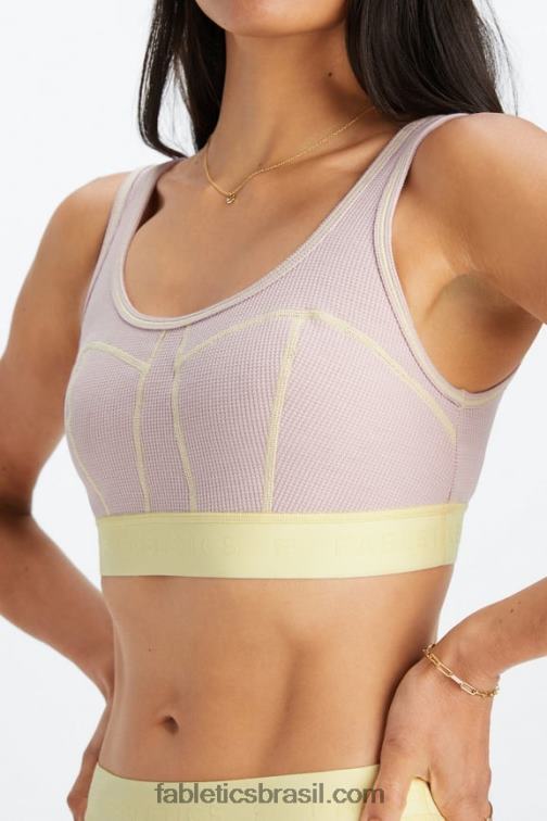 Fabletics lilás/manteiga silenciado 420HR1533 sutiã waffle mulheres