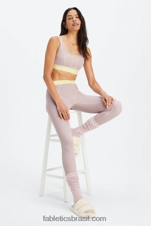 Fabletics lilás/manteiga silenciado 420HR1533 sutiã waffle mulheres