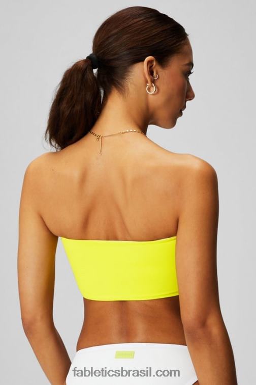 Fabletics limão azedo/branco clássico 420HR1505 top de banho cai-cai multiuso mulheres