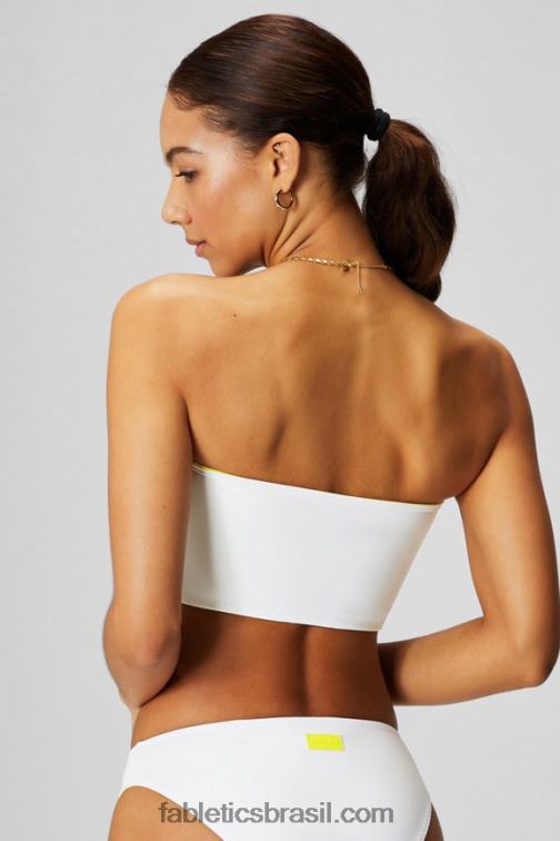 Fabletics limão azedo/branco clássico 420HR1505 top de banho cai-cai multiuso mulheres