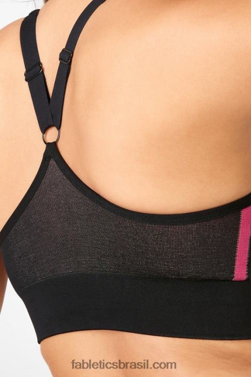 Fabletics listra rosa multi 420HR1671 sutiã sem costura aisley mulheres