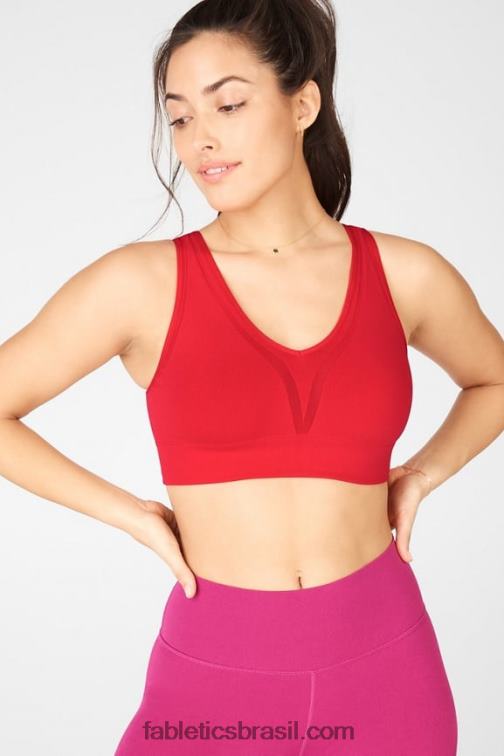 Fabletics maçã vermelha 420HR1660 Katrina sutiã esportivo de baixo impacto mulheres