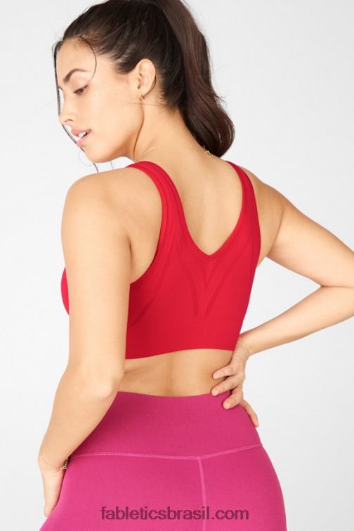 Fabletics maçã vermelha 420HR1660 Katrina sutiã esportivo de baixo impacto mulheres