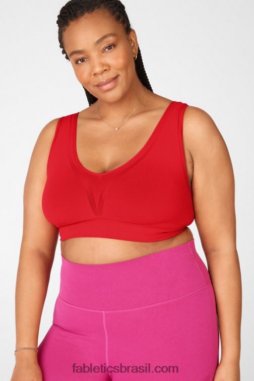 Fabletics maçã vermelha 420HR1661 Katrina sutiã esportivo de baixo impacto mulheres
