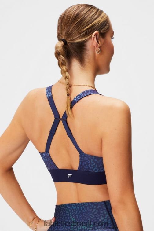 Fabletics mapa de calor leopardo/marinha profunda 420HR1466 sutiã o dia todo todos os dias 100 mulheres