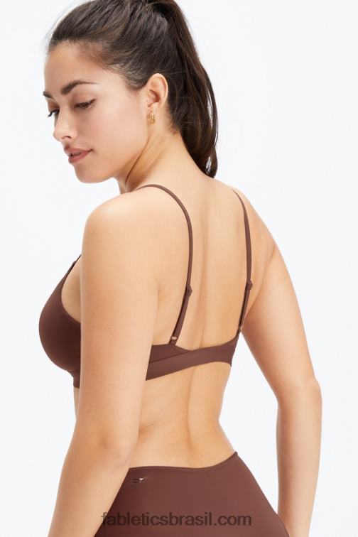 Fabletics marrom sela 420HR1544 bralette triângulo de toque fino mulheres