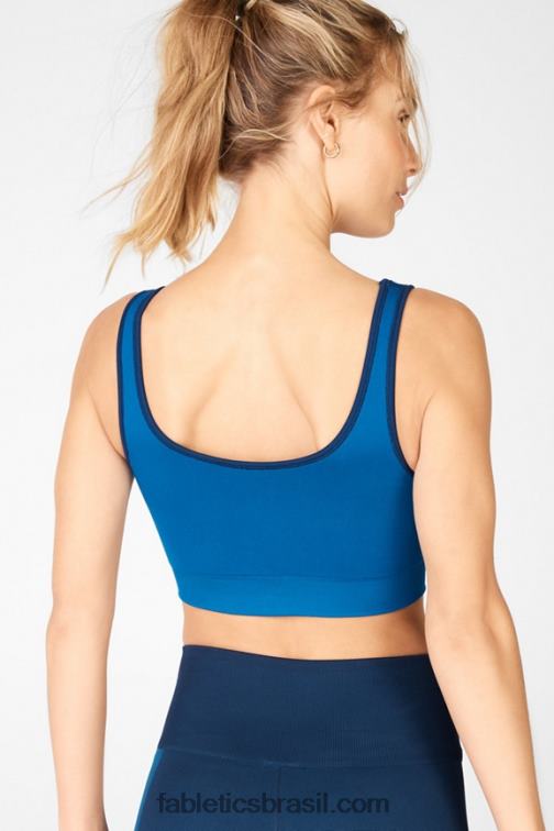 Fabletics meia-noite marinho/respingo 420HR1663 sutiã esportivo reversível ensolarado de baixo impacto mulheres
