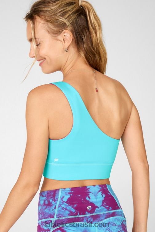 Fabletics névoa azul/rosa escuro 420HR1678 harlow sutiã esportivo reversível de um ombro mulheres