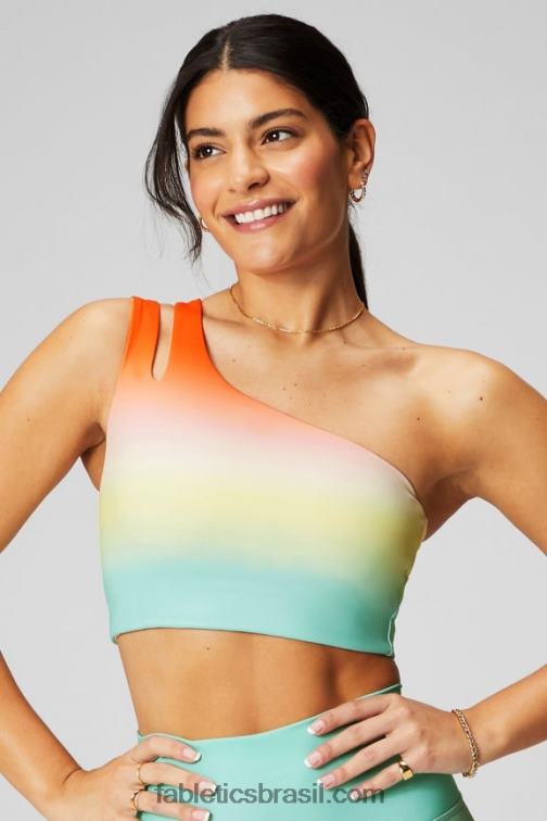 Fabletics ombre o dia todo 420HR1485 sutiã midi assimétrico alça dupla mulheres