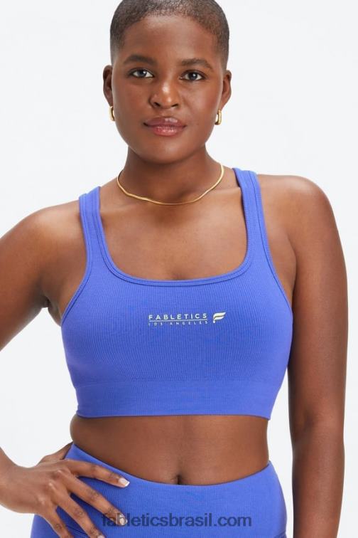 Fabletics piscina/la logo bar 420HR1484 sutiã nuca sem costura nas costas mulheres