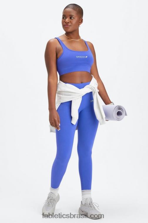 Fabletics piscina/la logo bar 420HR1484 sutiã nuca sem costura nas costas mulheres