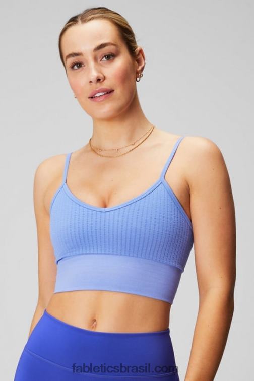 Fabletics ponche de pervinca 420HR1502 sutiã midi sem costura shauna mulheres