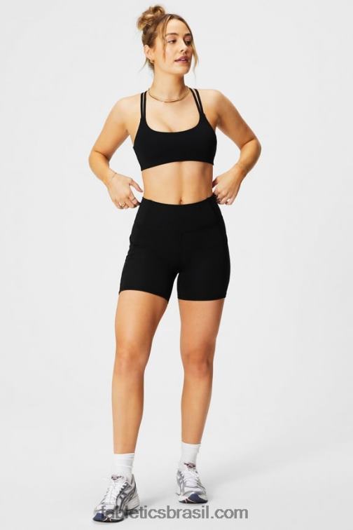 Fabletics preto 420HR1454 principal sutiã de baixo impacto mulheres