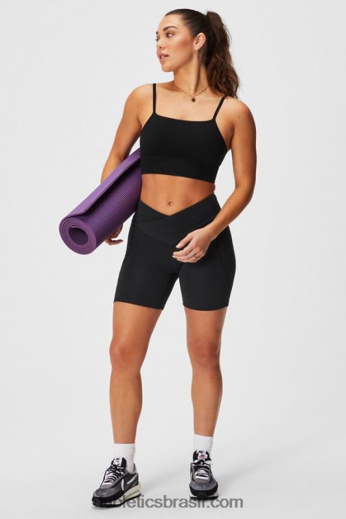 Fabletics preto 420HR1510 bralette midi sem costura em nuvem mulheres