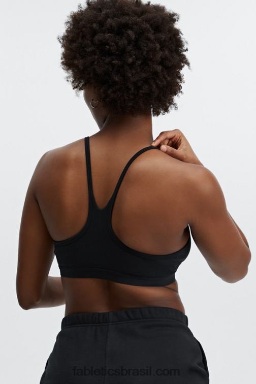 Fabletics preto 420HR1558 bralette com costas nadador mulheres