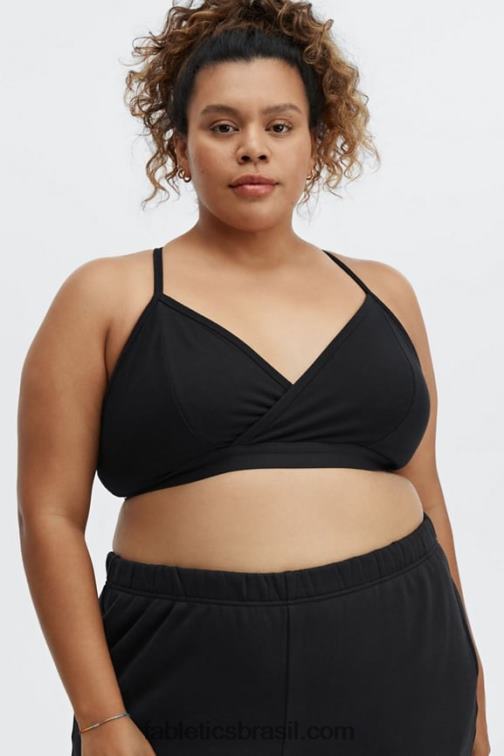 Fabletics preto 420HR1559 bralette com costas nadador mulheres
