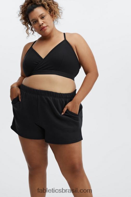 Fabletics preto 420HR1559 bralette com costas nadador mulheres