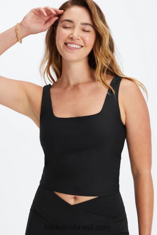 Fabletics preto 420HR1563 tanque de sutiã embutido lydia mulheres  [420HR1563] : Moda fitness - Fabletics Brasil, Fabletics jeans são  projetados para mantê-lo elegante durante sua jornada de fitness e Fabletics  dress.