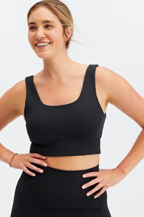 Fabletics preto 420HR1597 sutiã esportivo de outono de baixo impacto mulheres
