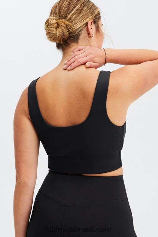 Fabletics preto 420HR1597 sutiã esportivo de outono de baixo impacto mulheres