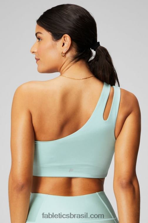 Fabletics spray de sal brilho 420HR1493 sutiã midi assimétrico alça dupla mulheres