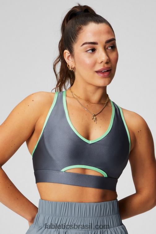Fabletics stormcloud/brilho de limão açucarado 420HR1489 sutiã esportivo de baixo impacto mulheres