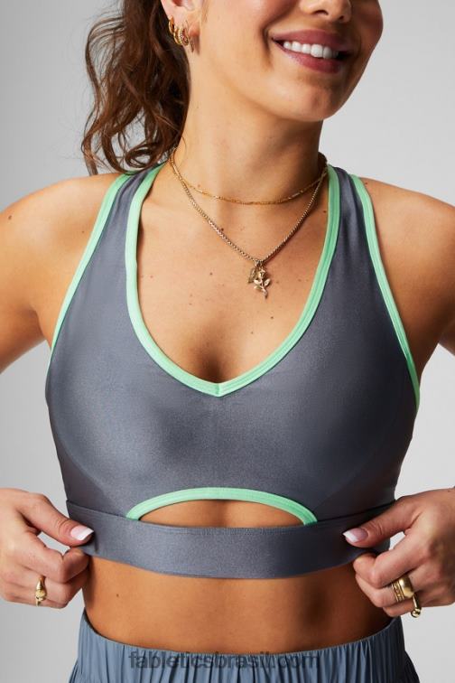 Fabletics stormcloud/brilho de limão açucarado 420HR1489 sutiã esportivo de baixo impacto mulheres
