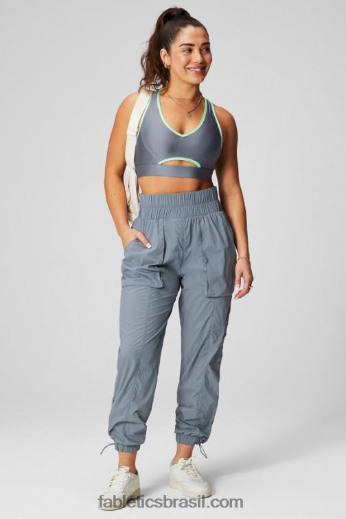 Fabletics stormcloud/brilho de limão açucarado 420HR1489 sutiã esportivo de baixo impacto mulheres