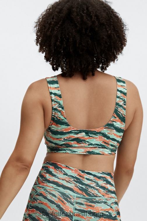 Fabletics tigre camuflado 420HR1623 sutiã esportivo lola de baixo impacto mulheres