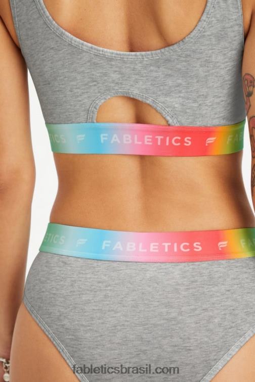Fabletics urze cinza claro 420HR1584 bralette lounge 24 horas por dia, 7 dias por semana mulheres