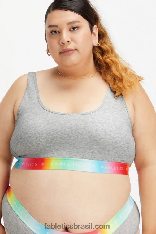 Fabletics urze cinza claro 420HR1585 bralette lounge 24 horas por dia, 7 dias por semana mulheres