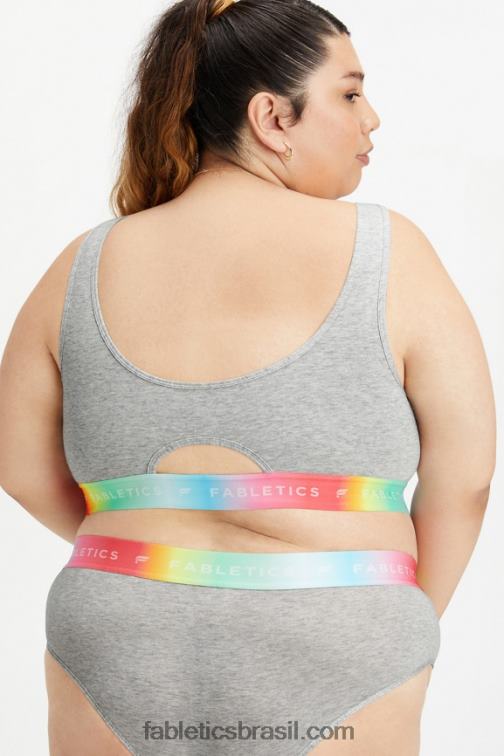 Fabletics urze cinza claro 420HR1585 bralette lounge 24 horas por dia, 7 dias por semana mulheres