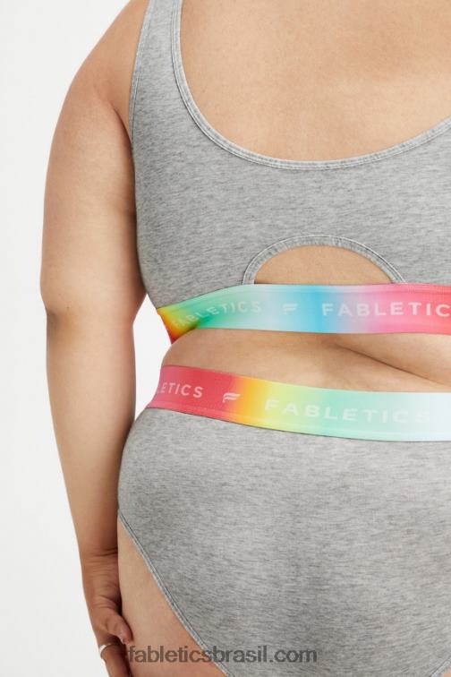 Fabletics urze cinza claro 420HR1585 bralette lounge 24 horas por dia, 7 dias por semana mulheres