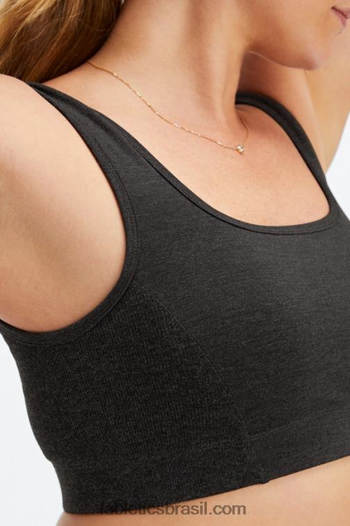 Fabletics urze preta 420HR1549 soutien de malha com costas em busto restoreknit mulheres