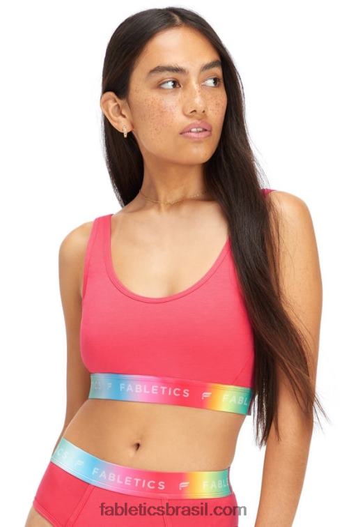 Fabletics vermelho magenta 420HR1583 bralette lounge 24 horas por dia, 7 dias por semana mulheres