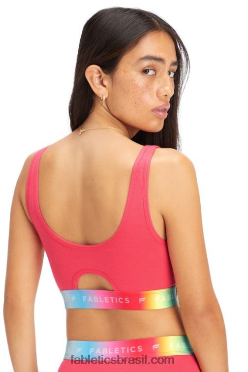 Fabletics vermelho magenta 420HR1583 bralette lounge 24 horas por dia, 7 dias por semana mulheres