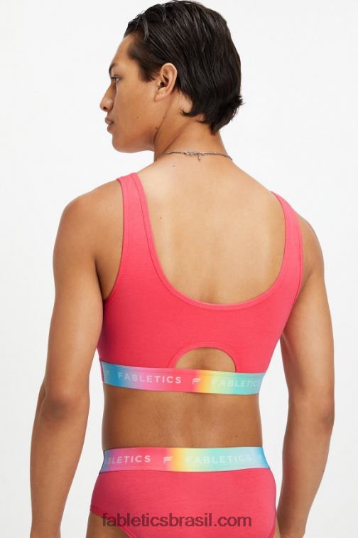 Fabletics vermelho magenta 420HR1583 bralette lounge 24 horas por dia, 7 dias por semana mulheres