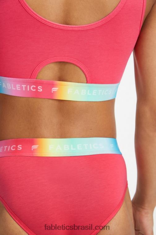 Fabletics vermelho magenta 420HR1583 bralette lounge 24 horas por dia, 7 dias por semana mulheres