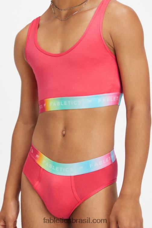 Fabletics vermelho magenta 420HR1583 bralette lounge 24 horas por dia, 7 dias por semana mulheres
