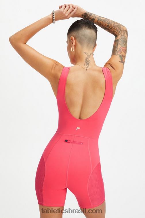 Fabletics vermelho magenta 420HR1613 macacão do orgulho brianna mulheres