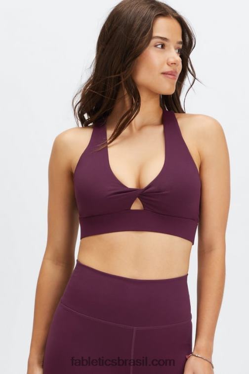 Fabletics Borgonha 420HR1713 sutiã esportivo oasis twist 107 mulheres