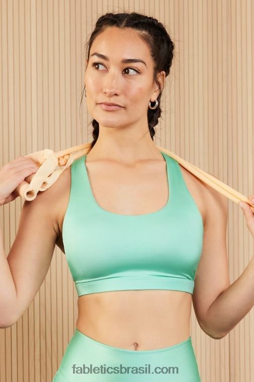 Fabletics Brilho de maré digital/lima açucarada 420HR1772 boost sutiã esportivo de médio impacto 118 mulheres