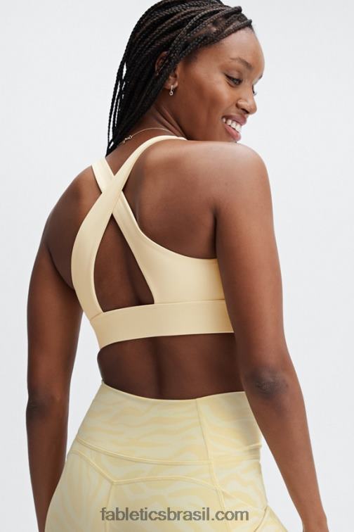 Fabletics Soro de leite coalhado 420HR1729 sutiã esportivo oasis twist 110 mulheres