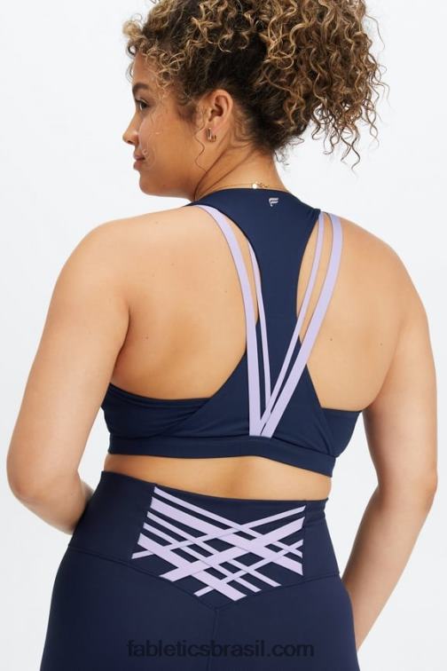Fabletics abismo/azul violeta 420HR1790 boost sutiã esportivo de médio impacto 121 mulheres