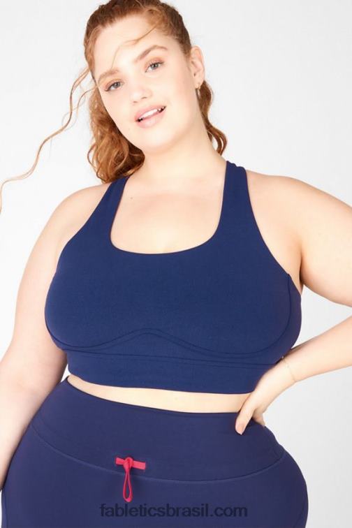 Fabletics abismo/vermelhão 420HR1902 sutiã esportivo malha freya mulheres
