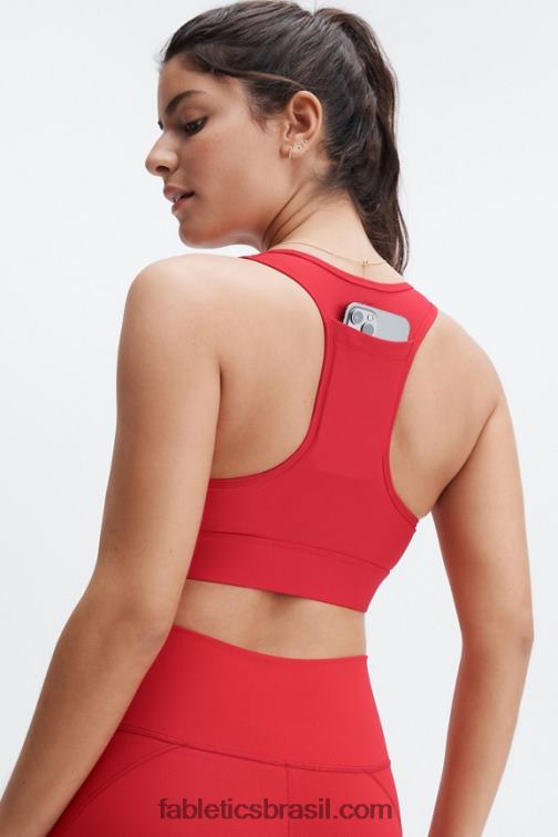 Fabletics alto vermelho 420HR1760 sutiã esportivo de médio impacto em movimento 115 mulheres