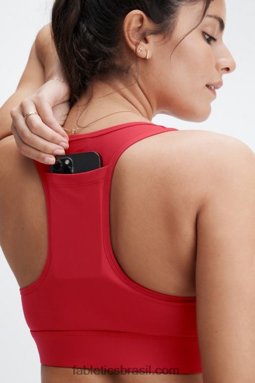 Fabletics alto vermelho 420HR1760 sutiã esportivo de médio impacto em movimento 115 mulheres