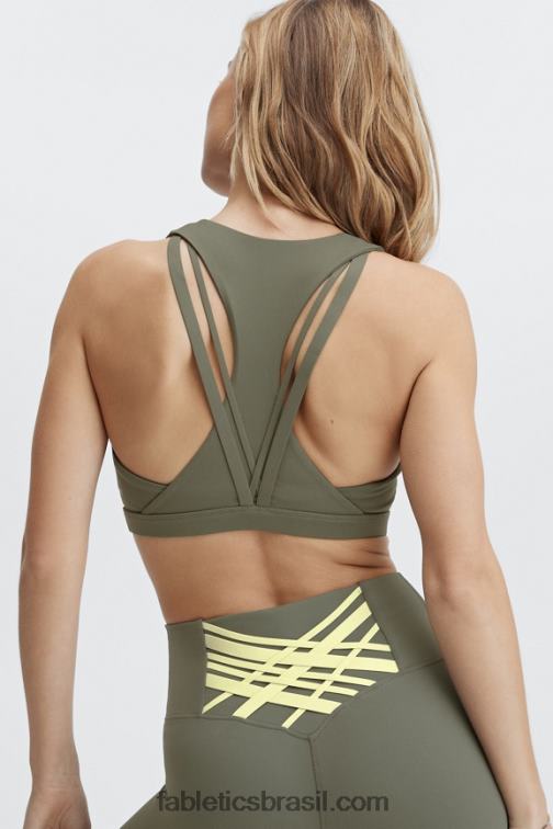 Fabletics ardósia verde 420HR1801 boost sutiã esportivo de médio impacto 124 mulheres